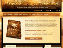 Tablet Screenshot of messagefromthedesigners.com
